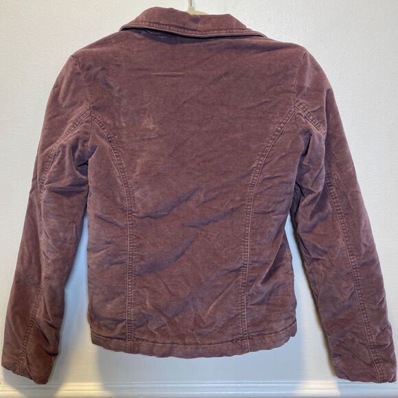 Y2K Whimsigoth Velvet Peacoat Jacket Purple Double Breasted Old Navy Junior XL - Picture 2 of 8